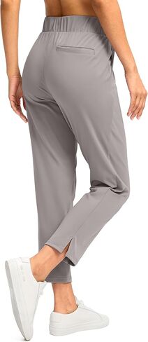 G Gradual Women's Pants Ankle 7/8 Golf Pants 3 Pockets Stretchy Travel Pants Inner Drawstring for Work Business Casual in Kuwait