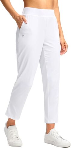 G Gradual Women's Pants Ankle 7/8 Golf Pants 3 Pockets Stretchy Travel Pants Inner Drawstring for Work Business Casual in Kuwait