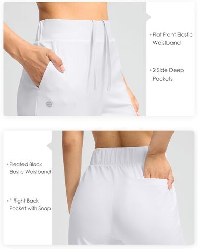 G Gradual Women's Pants Ankle 7/8 Golf Pants 3 Pockets Stretchy Travel Pants Inner Drawstring for Work Business Casual in Kuwait