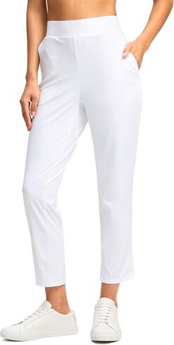 G Gradual Women's Pants Ankle 7/8 Golf Pants 3 Pockets Stretchy Travel Pants Inner Drawstring for Work Business Casual in Kuwait