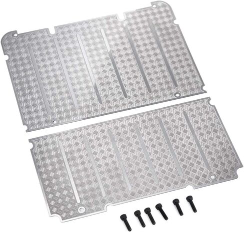Stainless Steels Luggage Rack Anti-Skid Plate Upgrade Parts for 1/10 Tra-xxas TRX4 Defender RC Crawler Car (Black) in Saudi Arabia