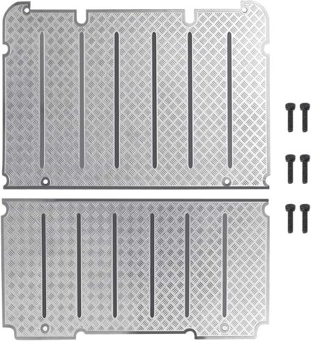 Stainless Steels Luggage Rack Anti-Skid Plate Upgrade Parts for 1/10 Tra-xxas TRX4 Defender RC Crawler Car (Black) in Saudi Arabia