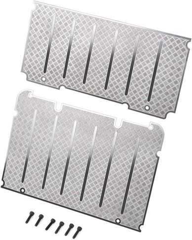 Stainless Steels Luggage Rack Anti-Skid Plate Upgrade Parts for 1/10 Tra-xxas TRX4 Defender RC Crawler Car (Black) in Saudi Arabia