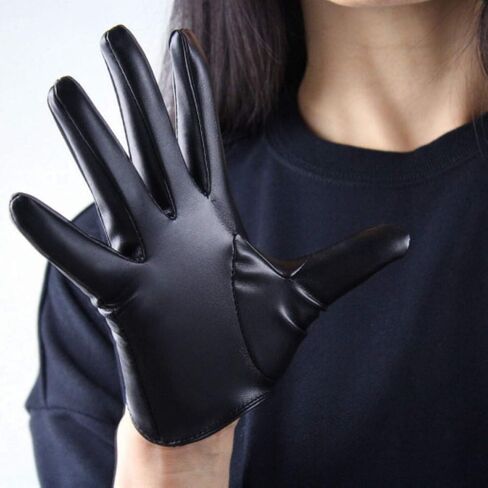 DooWay Short Leather Gloves Women Soft PU Fancy Tea Party Cocktail Costume Dress Up Accessorty in Saudi Arabia