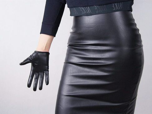DooWay Short Leather Gloves Women Soft PU Fancy Tea Party Cocktail Costume Dress Up Accessorty in Saudi Arabia
