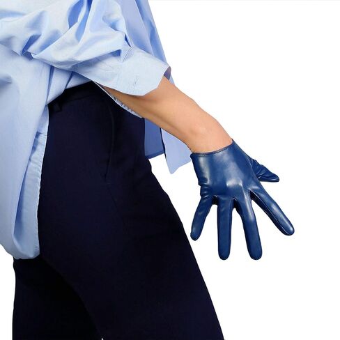 DooWay Short Leather Gloves Women Soft PU Fancy Tea Party Cocktail Costume Dress Up Accessorty in Saudi Arabia