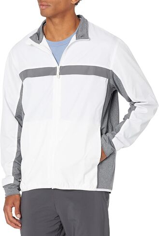 Men's Wind Resistant Swish Colorblock Mock Neck Full Zip Jacket in Kuwait