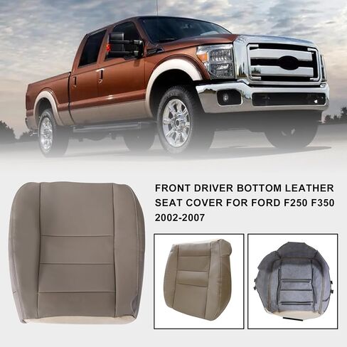 غطاء مقعد جلدي أسفل السائق متوافق مع Ford F250 F350 Super Duty Lariat 2002 2003 2004 2005 2006 2007 in Kuwait