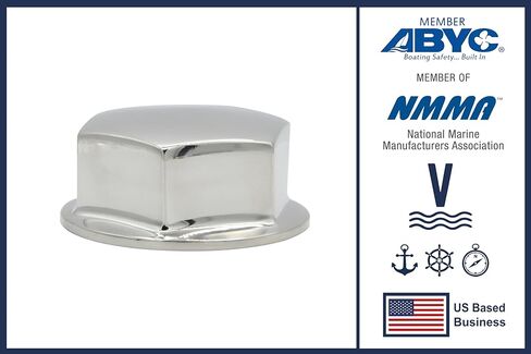 Vinland Marine 316 قارب من الفولاذ المقاوم للصدأ عجلة القيادة في المنتصف مقاس خيط الجوز السداسي 1/2"-20 لعجلة قيادة قارب الجير، التوجيه الهيدروليكي للقوارب، غطاء مركزي لعجلة قيادة القارب in Kuwait