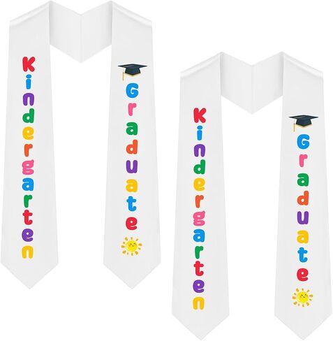 2Pcs Kindergarten Preschool Graduation Stole Class of 2025 Graduation Sash Custom Graduation Stole for Kids in Saudi Arabia
