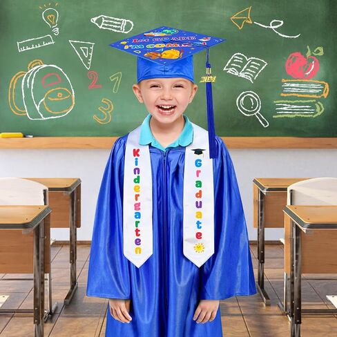 2Pcs Kindergarten Preschool Graduation Stole Class of 2025 Graduation Sash Custom Graduation Stole for Kids in Saudi Arabia