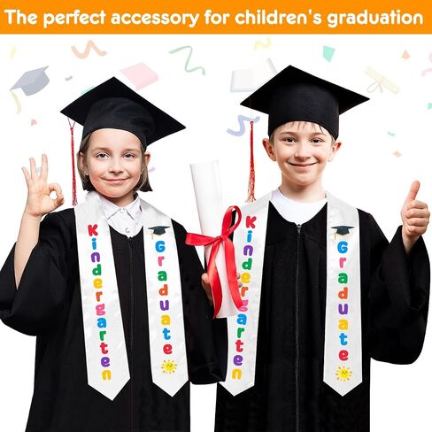 2Pcs Kindergarten Preschool Graduation Stole Class of 2025 Graduation Sash Custom Graduation Stole for Kids in Saudi Arabia