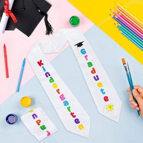 2Pcs Kindergarten Preschool Graduation Stole Class of 2025 Graduation Sash Custom Graduation Stole for Kids in Saudi Arabia