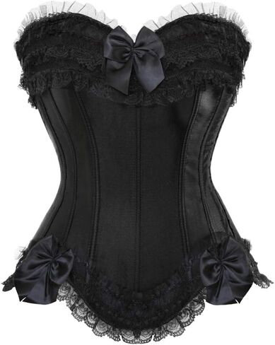Gothic Women Plus Size Zip Party Club Night Lace Bustiers Corsets in Kuwait