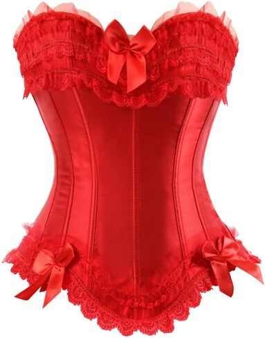 Gothic Women Plus Size Zip Party Club Night Lace Bustiers Corsets in Kuwait