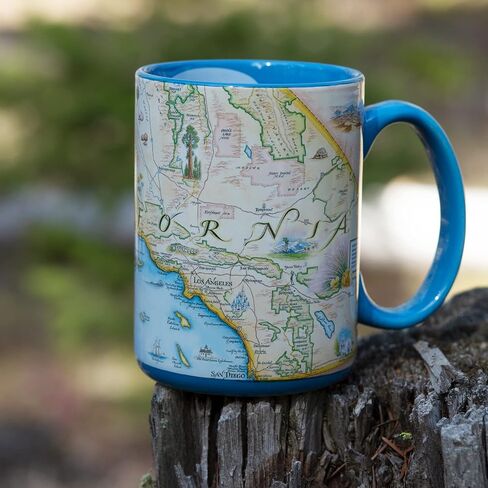 Santa Catalina Island Map Ceramic Mug (Large 16oz) Coffee Cup, Tea, Cocoa, Hot Chocolate, Brew Mugs, and Cold Drinks, BPA-FREE - For Office, Home, Gift (Individual Mug) in Saudi Arabia