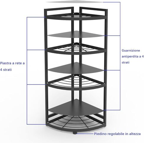 RA01,2-Tier Kitchen Storage Rack, Corner Rack Shelves, Pot Storage Rack H*31cm/W*30cm in Kuwait