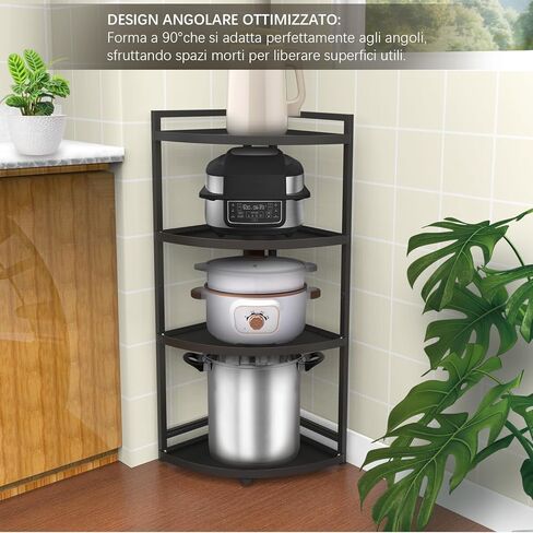 RA01,2-Tier Kitchen Storage Rack, Corner Rack Shelves, Pot Storage Rack H*31cm/W*30cm in Kuwait