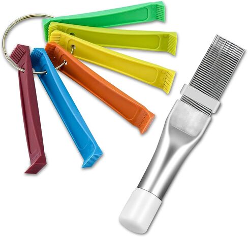 Cenipar 2PCS Air Conditioner Condenser Fin Comb Set Include FCR6 Fin Comb and Condenser Fin Comb Brush Repair Tool for Condenser Coil in Saudi Arabia