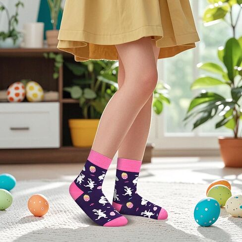 7th 8th 9th10th Birthday Gifts for Girls Boys Kids - Fun 7 8 9 10 Year Old Cute Socks Easter Gifts Stocking Stuffer in Kuwait