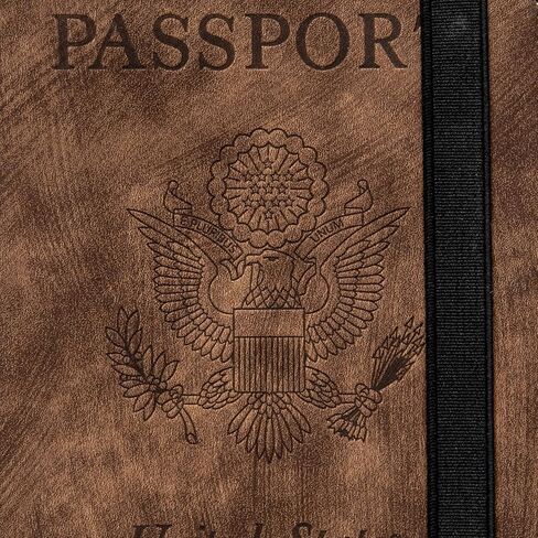 Passport Holder for travel - Cover Wallet -Travel Essentials RFID Blocking Travel Accessories for Women Men (navy blue) in Kuwait