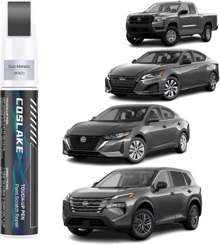 Car Touch Up Paint(Gun Metallic(KAD)) for Nissan, Car Paint Scratch Repair Kit, Quick & Easy Solution to Repair, 2 in 1 Scratch Remover Pen with 2PCS Disposable Micro Applicators in Kuwait