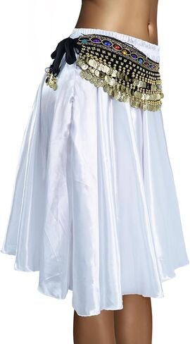MUNAFIE Belly Dance Hip Scarf Belly Dancing Multi-Row Coin Noisy Belt Skirt in Kuwait