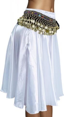 MUNAFIE Belly Dance Hip Scarf Belly Dancing Multi-Row Coin Noisy Belt Skirt in Kuwait