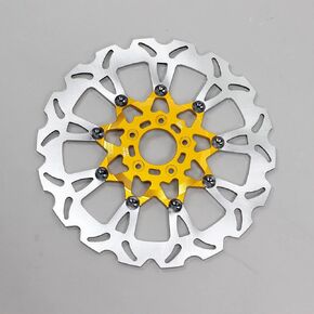 POWERJAMES 14.0" Black Front Big Brake Rotor for Harley 2018-2023 Fat Bob Low Rider S Sport Glide FXDR114 with Inverted Fork (Inner Black)