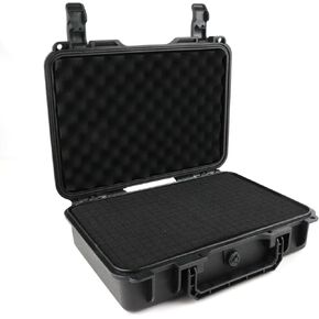 Carrying Hard Case with Customizable Foam for Jewelry,Camera Accessories, Electronics, and Gear, waterproof,shockproof,Black,Medium,12.8 x 11.6 x 4.7in