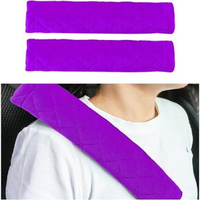 2 Pack Soft Car Seat Belt Pad Cover, Universal Comfort Seat Belt Shoulder Strap Covers Helps Protect You Neck and Shoulder, Vehicle Interior Accessories for Men Women (Beige)