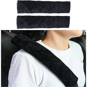 2 Pack Soft Car Seat Belt Pad Cover, Universal Comfort Seat Belt Shoulder Strap Covers Helps Protect You Neck and Shoulder, Vehicle Interior Accessories for Men Women (Beige)