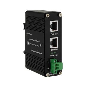 PoE Injector - SaiLteL Industrial Gigabit PoE+ Injector,IEEE 802.3 bt /802.3at/802.3af Compliant,30W Hardened POE Adapter with 12-48V DC Input DIN- Rail, Wall Mount