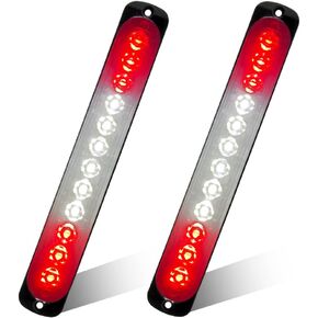 KaiDengZhe 2pcs 12LED Amber Led Light-Head Emergency Beacon Hazard Warning Light Flashing Strobe Light Bar Surface Mount for Construction Vehicle Car Truck Trailer 12-24V…