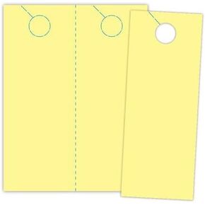 4.25" x 11" Door Hanger on 8.5" x 11", 67 Lb. Bristol Cover, 100/pack