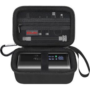 Elonbo Hard Travel Case for Pumteck Electric Ball Pump, Rechargeable Portable Wireless Smart Automatic Air Pump Travel Holder Bag, Extra Mesh Pocket Fits Hose Ball Needle Type-C Cable