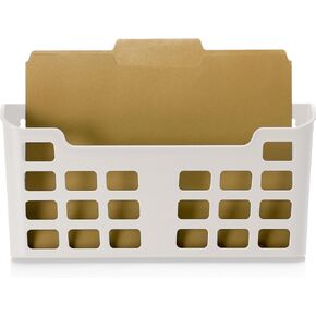 Officemate MagnetPlus Magnetic Letter Size File Pocket, Plastic, White (92543), 2.52 x 13.62 x 6.69 Inches,Offwhite