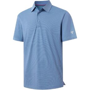 M MAELREG Golf Shirts for Men Dry fit Sports Jacquard Lightweight Performance Texture Short Sleeve Collared Polo Shirts