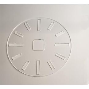 Acrylic Clock Template,12" Circle Clock Face with Clock Dials,Acrylic Router Template (12'')