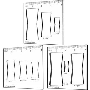 Pack of 4 Butterfly Inlay Template Set Router Templates for Woodworking,Router Jig Templates Decorative Templates