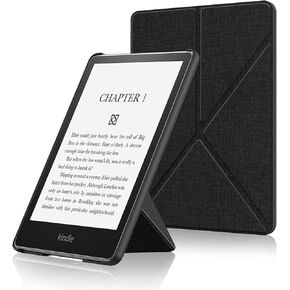 Soke Case for Kindle Paperwhite (11th Generation-2021 Release), Premium Fabric Cover with Auto Wake/Sleep & Multi-Viewing Angles for 6.8" Kindle Paperwhite & Signature Edition E-Reader, Black