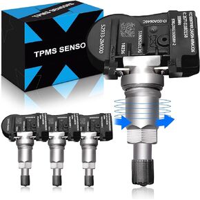 529332M000 Pre-Programed Tire Pressure Sensor for:-Hyundai for:-Kia Optima Cadenza Forte Soul 2010 2011 2012 2013 2014 2015 2016 Accent Elantra Sonata Genesis Coupe 315MZ TPMS Sensor (4)