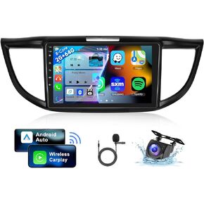 [8 CORE 2G+64G] راديو سيارة لهوندا CRV 2012-2016 مع Apple Carplay/Android Auto، 9 بوصة Android 13 IPS شاشة تعمل باللمس ستيريو سيارة، بلوتوث، GPS Navi، WiFi، SWC، DSP + كاميرا احتياطية in Kuwait