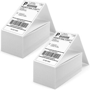 4" x 6" Shipping Labels for Thermal Printer, Fan-Fold Postage Thermal Labels, Mailing Labels for Packages (1 Stack, 500 Labels)