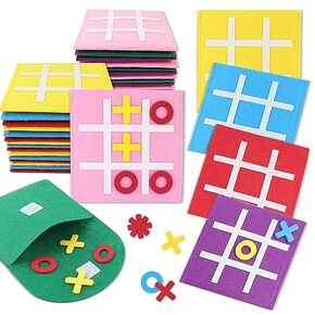 Kids Party Favors: Tic Tac Toe Board Games - Travel Toys for Birthday Valentines Christmas (Bulk Pack of 30)