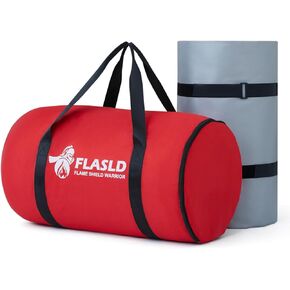 FLASLD Car Fire Blanket, Large Fireproof Blanket Fire Extinguisher Blanket for Electric/Fuel Vehicle Accidents, Silicone Coated Fibergalss Cover, Heat Resistant Fire Suppression Blankets 20ft x 26.5ft