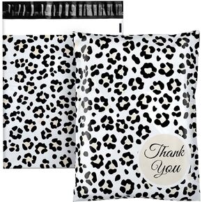 50 حزمة من حقيبة الشحن بولي ميلرز ليوبارد مع إغلاق ذاتي، حقائب بريدية كبيرة للأعمال الصغيرة - مظاريف شحن للملابس (15 × 19 بوصة، 50 حزمة، ليوبارد) in Kuwait