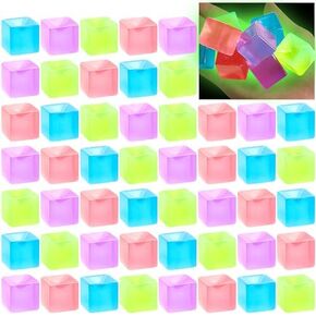 Poen 50 Pcs Cube Toys Party Favors Gifts Stress Relief Fidget Toys for Adults Cube Sensory Toys Adults for Gifts Adults with ADHD and Autism, Random Colors