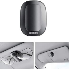 Tumecos Car Glasses Clip Sunglasses Holder Clip Glasses Box Sunglasses Clip Card Glasses Accessory Ticket Card Clip (Black 1)