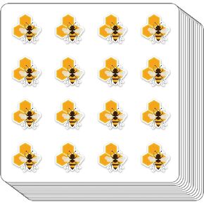 Honey Bee Comb Planner Stickers, 0.5 Inch Scrapbooking Calendar Kids Crafting 208-Pack